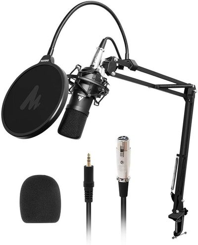 Maono AU-A03 Condenser Microphone Kit with Boom Arm Microphone Stand (@ All-time LOWEST)