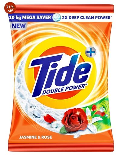 Amazon - Tide plus 10kg detergent at Rs583 rose and jasmine