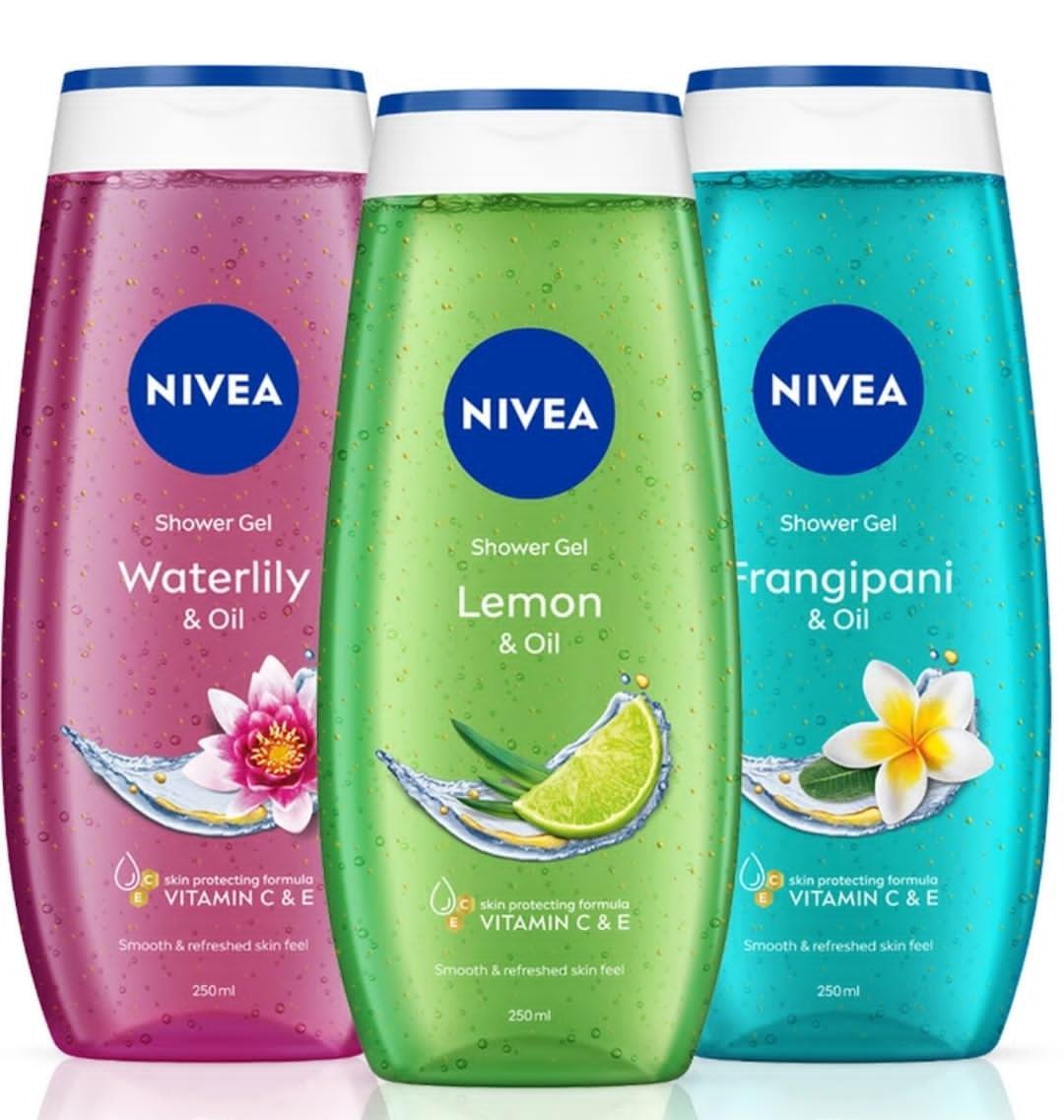 Nivea Water Lily Lemon Frangipani Body Wash on