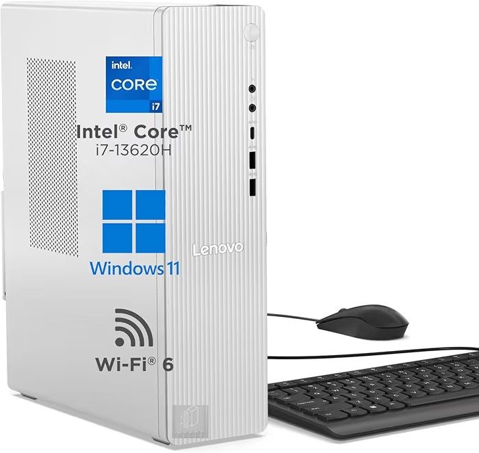 Lenovo IdeaCentre Tower 13th Gen Core i7-13620H (32GB RAM/1TB SSD/Windows 11/WiFi 6/Bluetooth 5.2/USB Calliope Keyboard & Mouse,Black/Grey)