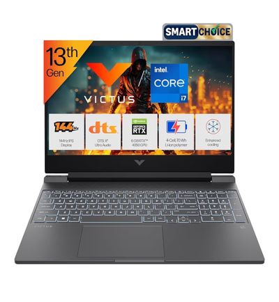 HP Smartchoice Victus, 13th Gen i7-13620H, 6GB RTX 4050, 16GB DDR4(Upgradeable) 512GB SSD, 144Hz, 300nits, 15.6''/39.6cm, Win11, Office24, Mica Silver, 2.3kg, fa2100tx, Xbox Gamepass* Gaming Laptop