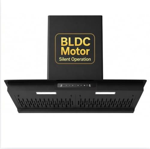 Faber Mercury 90cm 1500m³/hr BLDC Filterless Autoclean T-Shape Wide Grill Chimney|9 Speed| 49dB|Touch&Gesture Control|8 Yr Motor,2Yr Comprehensive Warranty by Faber|Hood MERCURY BLDC FL SC HC BK IN90T