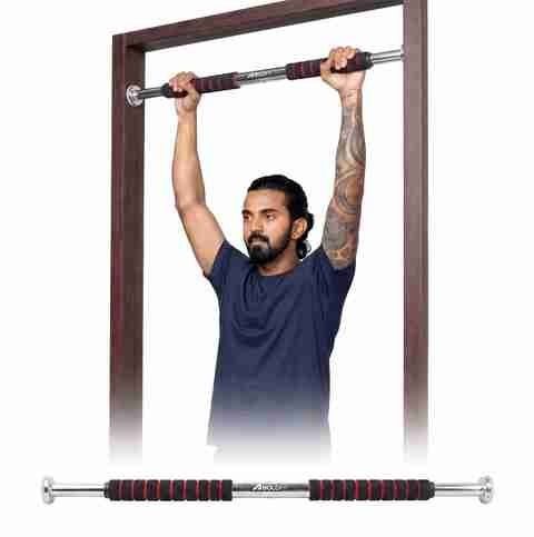 BOLDFIT Pull Up Bar for Home Work Out | Door Frame Pull up Bar | Max Load - 100 Kg Pull-up Bar (Multicolor)