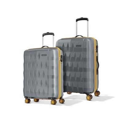 Aristocrat Comet Set of 2 (Cabin+Medium) Hard Case Trolley Bags, Grey