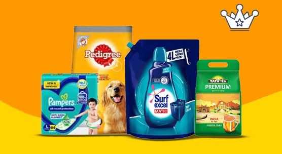 Daily Essentials Shopping order Get 10% back Up to ₹300, Min order: ₹2499
