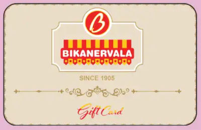 Bikanervala gift voucher worth Rs.250 with 201 supercoins + ₹39
