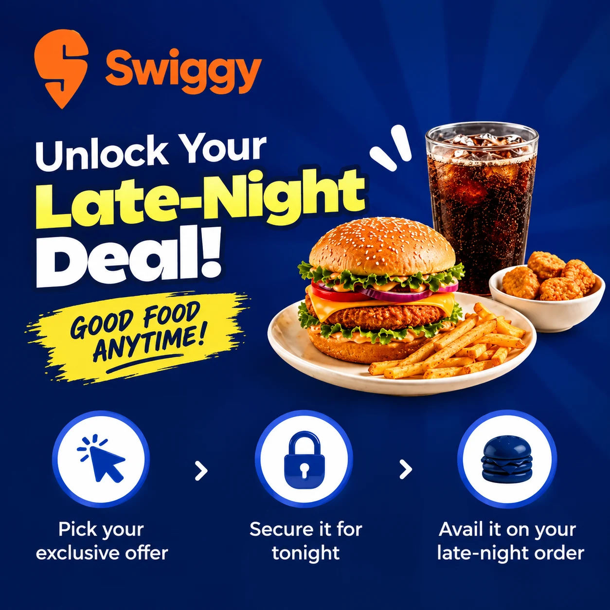 Swiggy : Pick Your Late-Night Offer & Get Up to ₹150 OFF