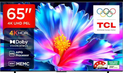 TCL 164 cm (65 inches) 4K Ultra HD Smart LED Google TV | 4K HDR | 120Hz DLG | Dolby Vision & Atmos | Game Master | 65P6L