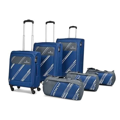 Aristocrat Hexa Active Set of 6 (3 Trolley Bags & 3 Duffle Bags) Luggage
