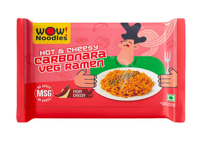 Instamart : WOW Noodles Hot & Cheesy Carbonara Veg Ramen 75g