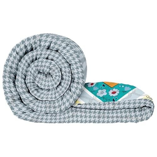 Double Bed Comforter 180 GSM 220x250 cm, Multi & Grey