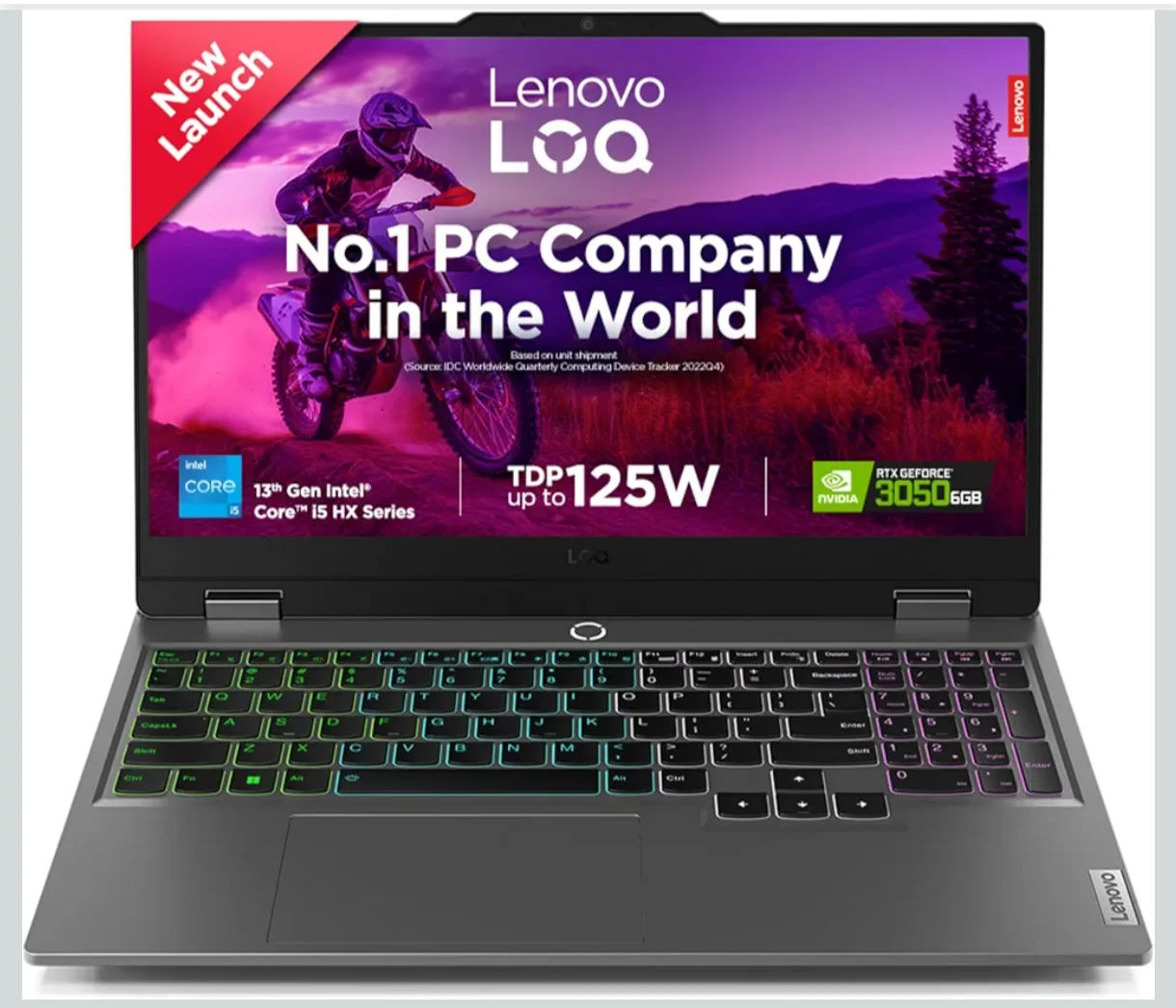Lenovo LOQ Intel Core i5-13450HX| NVIDIA RTX 3050 6GB (16GB RAM/512GB SSD/144Hz Refresh Rate/15.6" (39.6cm)/FHD IPS/Windows 11/Office Home 2024/Grey/2.4Kg), 83DV01K3IN AI Gaming Laptop