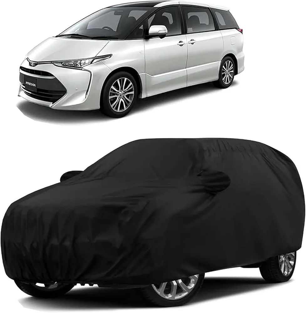 Sulfar 100% Water Resistant Car Body Cover Compatible with Mirror & Antenna Pockets for Toyota Previa