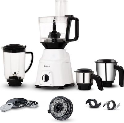 Philips Mixer Grinder 750 Watt, 3 in 1 (Mixer Grinder + Juicer + Food Processor) 4 Jar (HL7763/00),