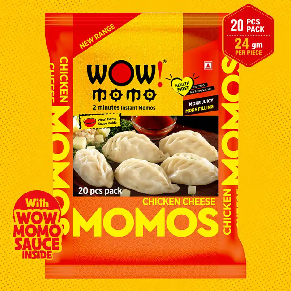Zepto - Wow! Chicken Cheese Momos 1 pack (20 pcs)