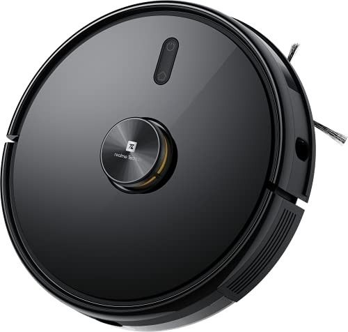 realme Techlife Robot 2 In 1 Vaccum Cleaner With Mopping, 3000 Pa Powerful Suction, Black