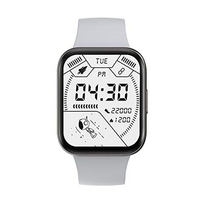AireeZ P25 Smart Fitness Watch, 1.70" HD Curved Display, Grey HR-BP-SpO2 Monitoring