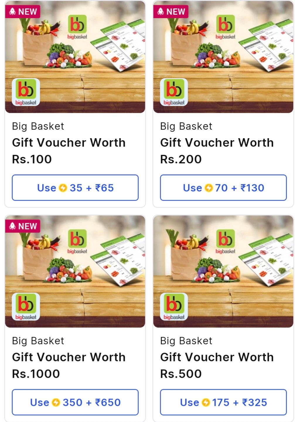 Flipkart- Bigbasket gv 35% off yesterday it was 18% off