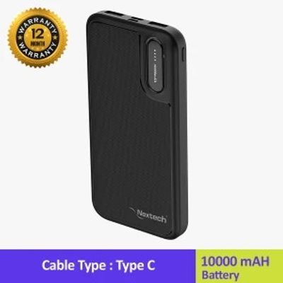 Nextech 10000 mAh Power Bank (15 W, Fast Charging)
