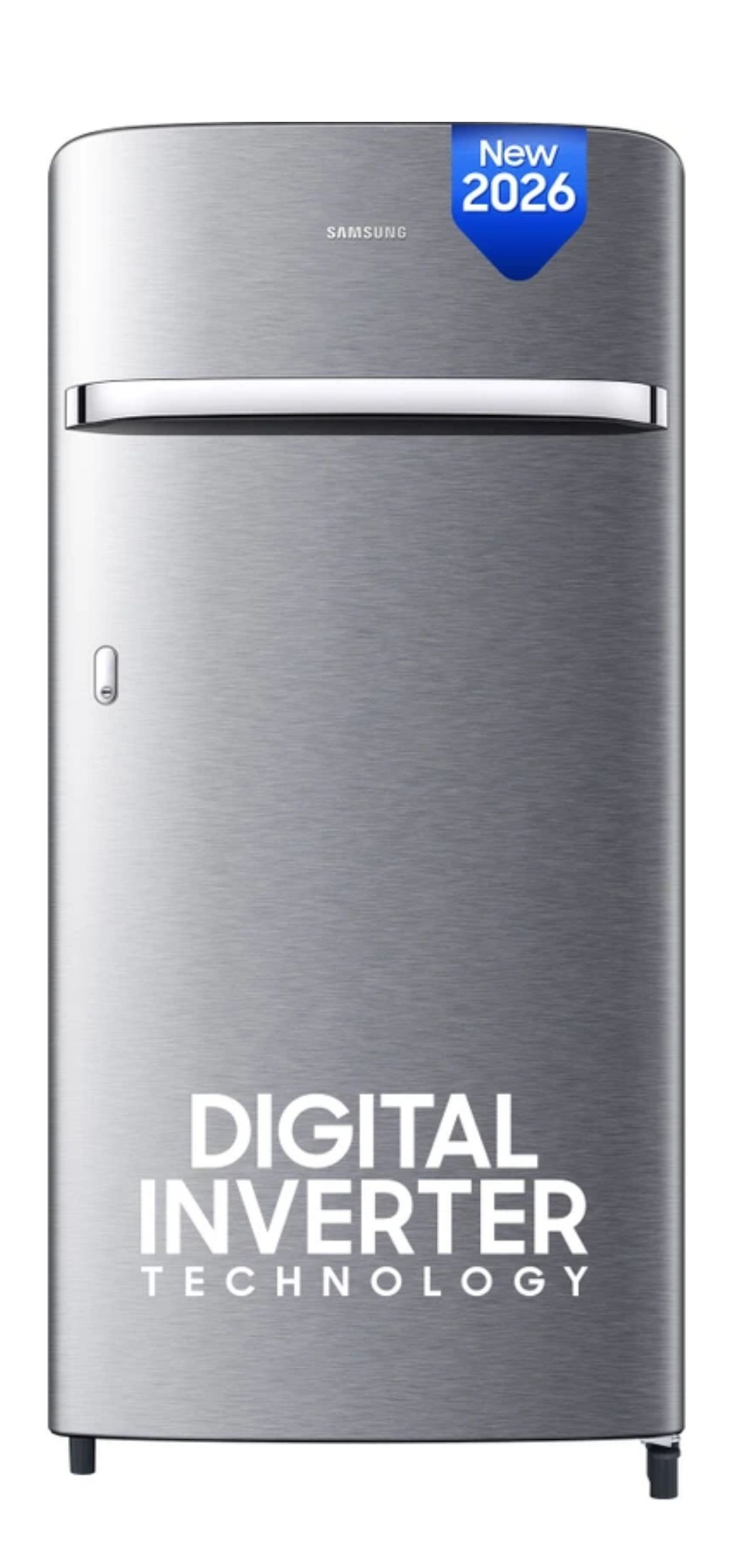 Samsung 189 L Direct Cool Single Door 4 Star Refrigerator with Digital Inverter, Single Touch Defrost, 2026 Model (Elegant Inox, RR21H2G24S8/HL)