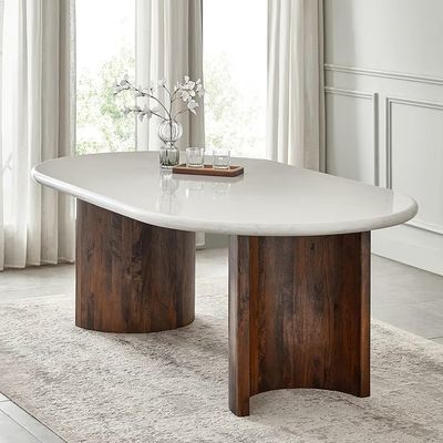 Home Centre | Pristyn 6 Seater Tables | Dining Set for Home