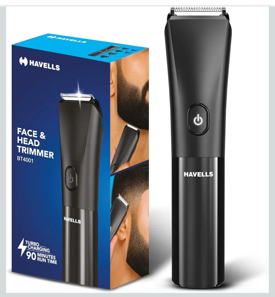 Havells Beard & Hair 7 in 1 Trimmer |2-in-1 Special Blade| Comes with 4 Beard & 2 Hair Combs|Type C Turbo Charge|No Nicks & Cuts|2 Year Guarantee|BT4001