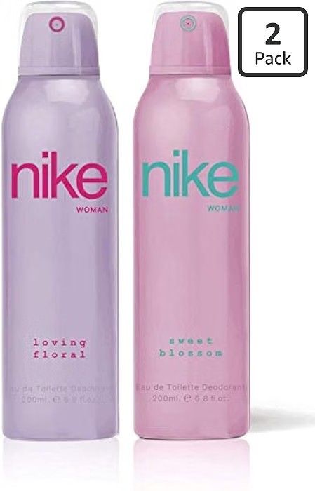 Nike Unisex Woman Fresh Scent Deodorant Spray (Loving Floral/Sweet Blossom)- Pack Of 2 (200Ml Each)