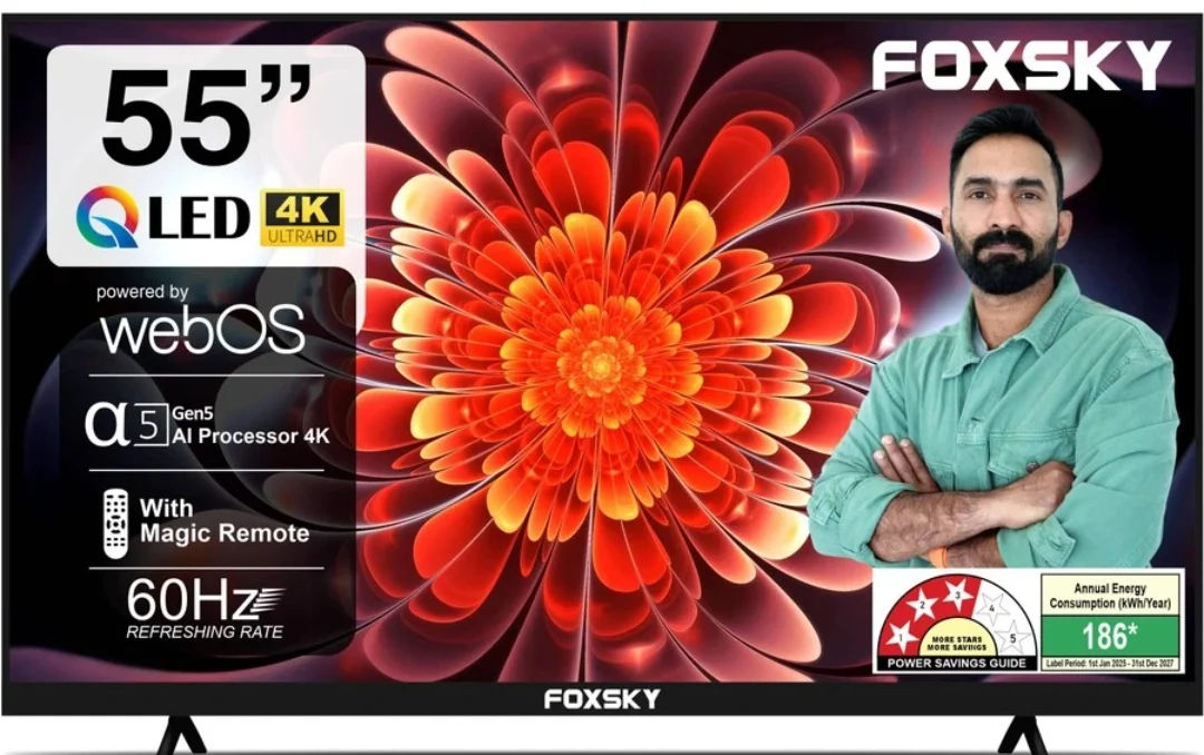 Foxsky 139 cm (55 inch) QLED Ultra HD (4K) Smart Google TV with HDR10 (55FS-GOOGLE LED TV)
