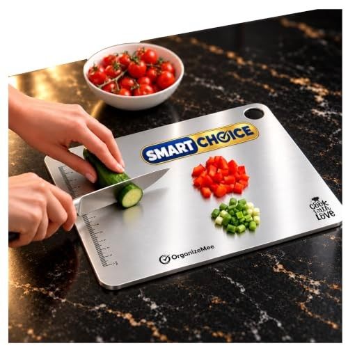 Anti Skid Stainless Steel Chopping Board 32x21CM,Kitchen Cutting Board Pad