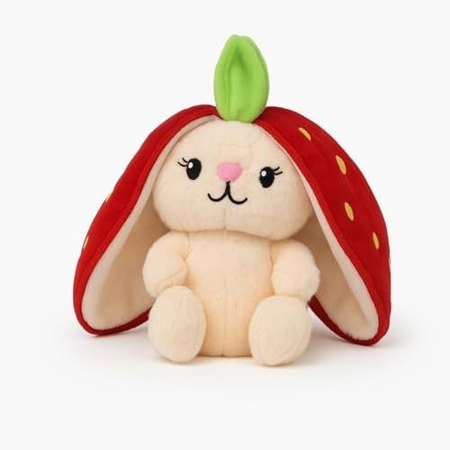 Soft Cuddly Strawberry Bunny Plush Stuffed Rabbit Toy (45 CM)