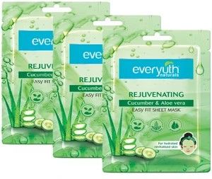 Everyuth Naturals Rejuvenating Cucumber and Aloe VeraSheet Mask. ...more