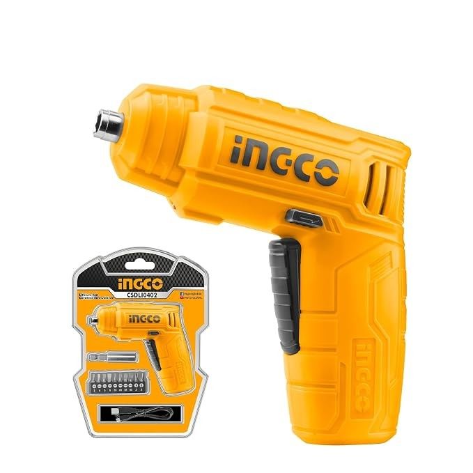 24% OFF - BASE MODEL - INGCO Lithium-Ion Cordless Screwdriver, Powered Screwdriver LED Rechargeable Handy Drill Screwdriver with 11 pc Accessories, 1pcs Magnetic Bit Holder