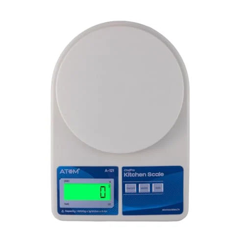 Aliston Atom Kitchen Weight Machine 6 Months Manufacturer Warranty, Digital Scale with LCD Display, Scale for Home Baking, Cooking & Balance Diet. Machine with capacity 10Kg, SF400/A121,Color May Vary