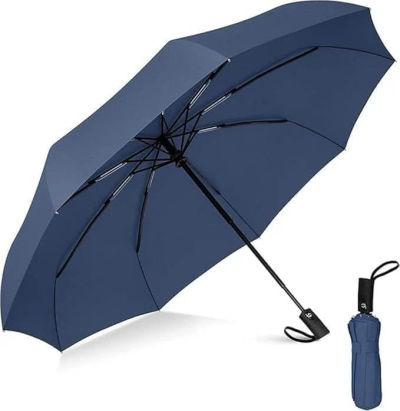 Xapiaxa Portable Auto Travel Umbrella - Windproof for Rain, Strong for Wind, Auto Open/Close Button, Perfect Car Umbrella for Men & Women