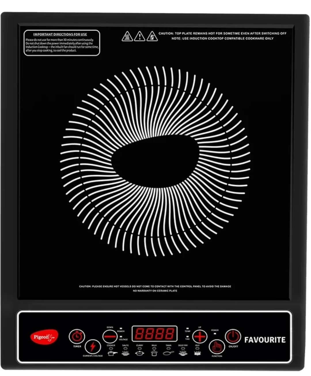 Pigeon 1800Watt induction cooktop push button