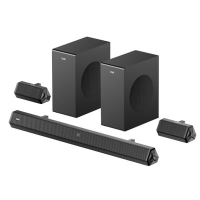 boAt Aavante Bar Prime B450 with Dual Subwoofers and Rear Speakers (Core Black)