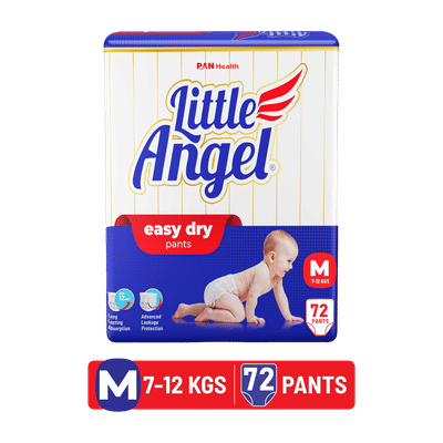Little Angel Easy Dry Pant Diapers - M (72 Pieces)