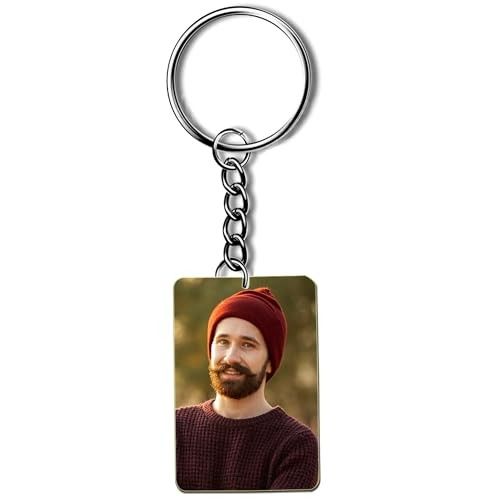 Photo Keychain Customised/Personalized Keyring With Picture for Gifts 6.3x3.7 CM Wooden MDF