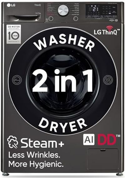 LG Smart Choice 12 Kg (Wash)/7 Kg (Dry) AI Direct Drive Technology,Steam+ & Wi-Fi Front Load Fully Automatic Washer Dryer