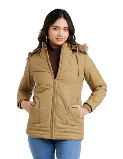 Amazon Brand - Symbol Women Regular Quilted Jacket (Available in Plus Sizes)