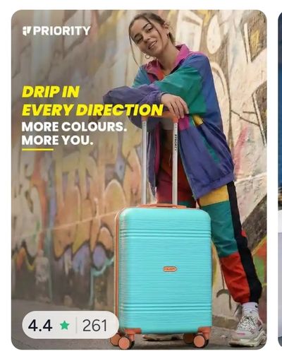 Myntra | Priority Cabin Trolley Suitcase starting @799