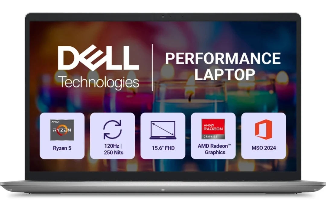 DELL 15 (Previously Inspiron) (2026) AMD Ryzen 5 Hexa Core 7530U (16 GB/512 GB SSD/Windows 11 Home) DC15255 Thin and Light Laptop (15 Inch, Platinum Silver, 1.63 Kg, With MS Office)