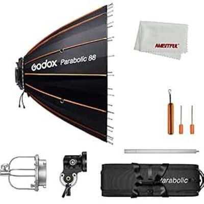 Godox P88 Kit Parabolic Softbox, Quick-Setup Bowens Mount for Godox SL-60W SL150WII VL150 VL300 UL150 UL60 SZ150R SZ200BI and Bowens Mount Falsh