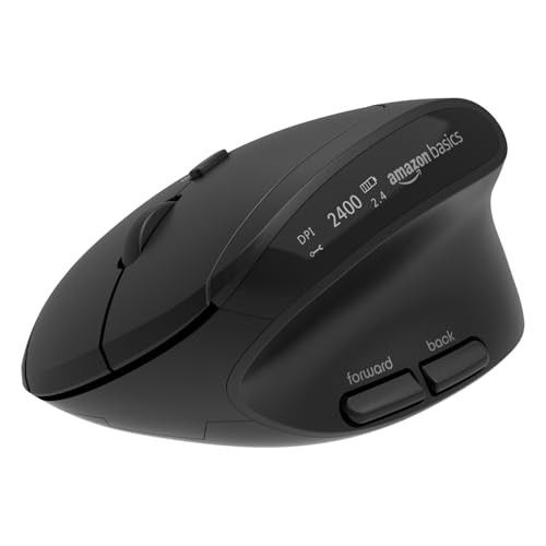 amazon basics Pro Series 800 mAh 2.4 GHz Ergonomic Wireless Mouse for PC