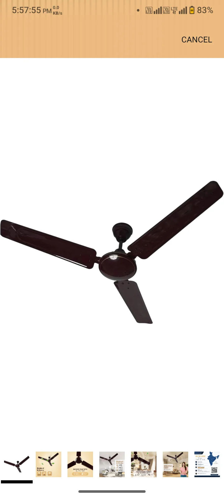 CADLEC Breeza 1200mm/48 inch Ceiling Fan | BEE Star Rated