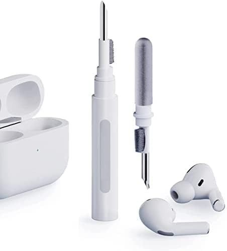 Inefable Cleaning Pen for Airpods, 4-in-1 Soft Brush Cleaning kit for Earpods, Multifunctional Bluetooth Earbuds Cleaning Pen for AirPods Pro,Electronics Cleaner Tools Kit - (Pack of 1, White)