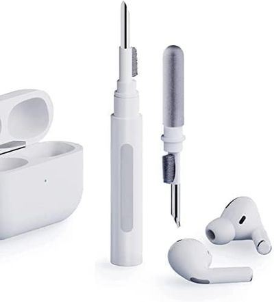 Inefable Cleaning Pen for Airpods, 4-in-1 Soft Brush Cleaning kit for Earpods, Multifunctional Bluetooth Earbuds Cleaning Pen for AirPods Pro,Electronics Cleaner Tools Kit - (Pack of 1, White)