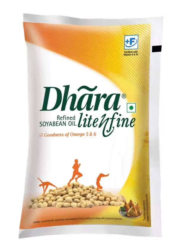Dhara Lite N Fine Refined Soyabean Oil 1 Ltr on Instamart: