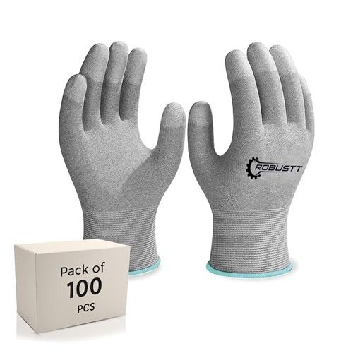 Robustt ESD Grey Safety gloves | Pack of 100