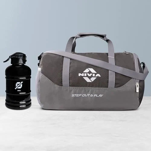 Nivia Beast Gym Combo (21 litres), 1800 ml Water Bottle (Black), Pack of 2